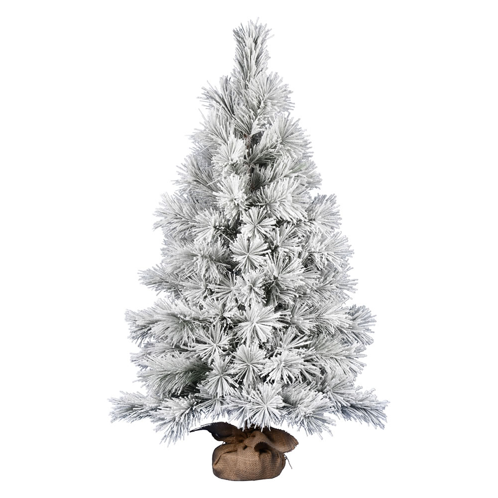 4 Foot Frosted Beckett Pine Tabletop Artificial Christmas Tree Unlit