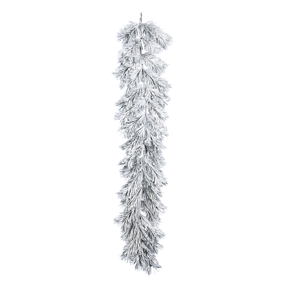 6 Foot Frosted Beckett Pine Artificial Christmas Garland Unlit