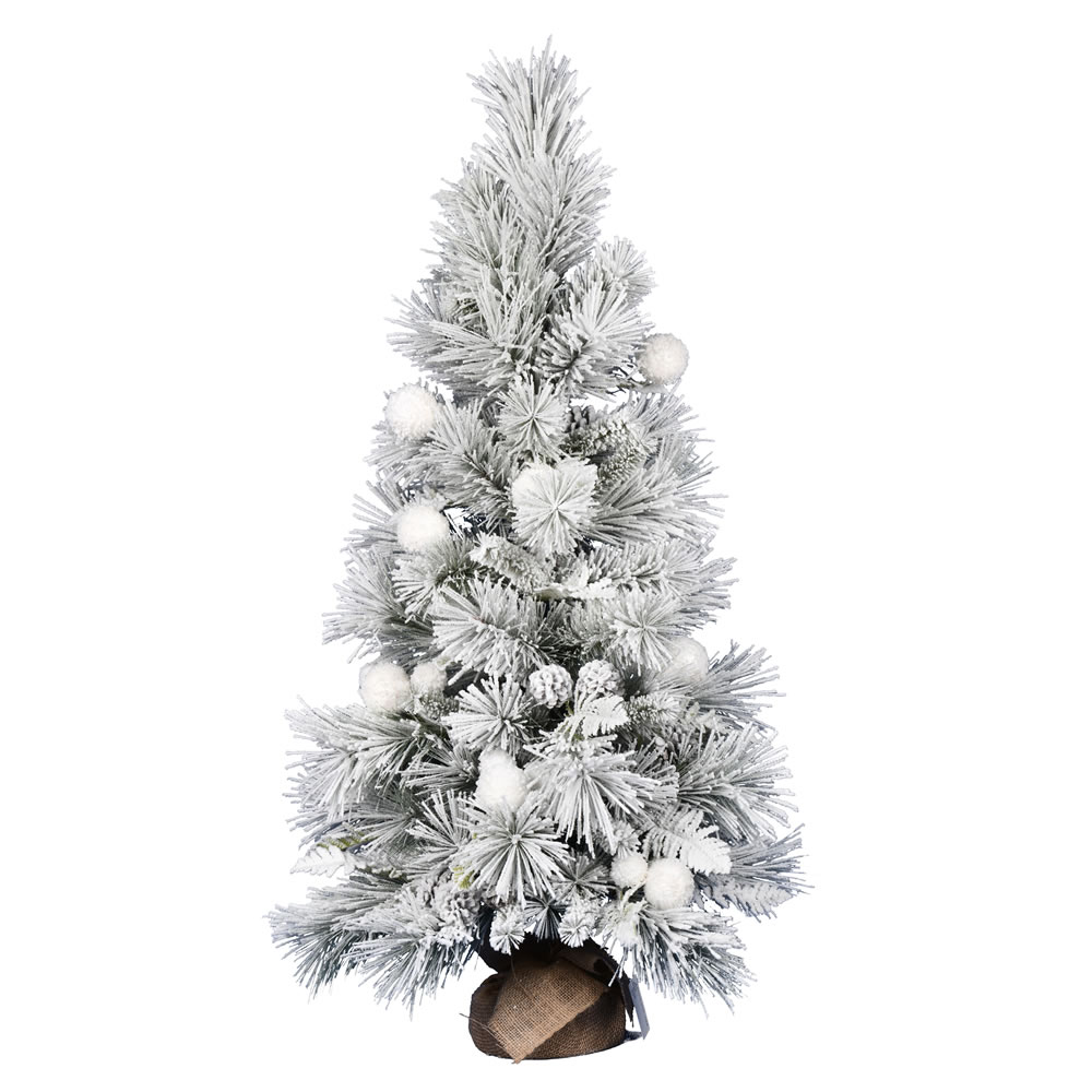 4 Foot Frosted Beacon Pine Tabletop Artificial Christmas Tree Unlit