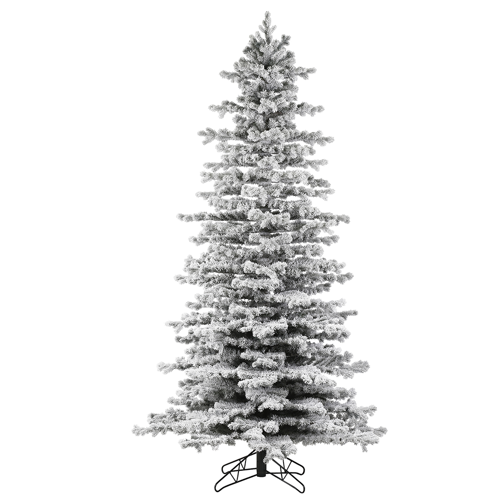 10 Foot Flocked Tilden Spruce Artificial Christmas Tree Unlit
