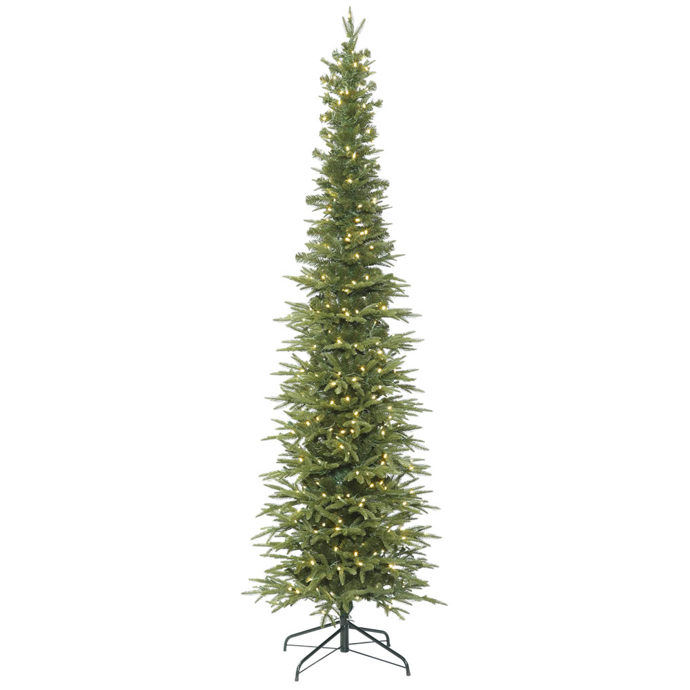 Christmastopia.com 10 Foot Bixley Pencil Fir Tree with DuraLit 800 LED Warm White Italian Style UL Lights