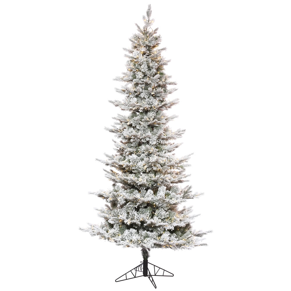 Christmastopia.com 10 Foot Flocked Kiana Artificial Christmas Tree 2300 Low Voltage LED Warm White Wide Angle 3MM Lights