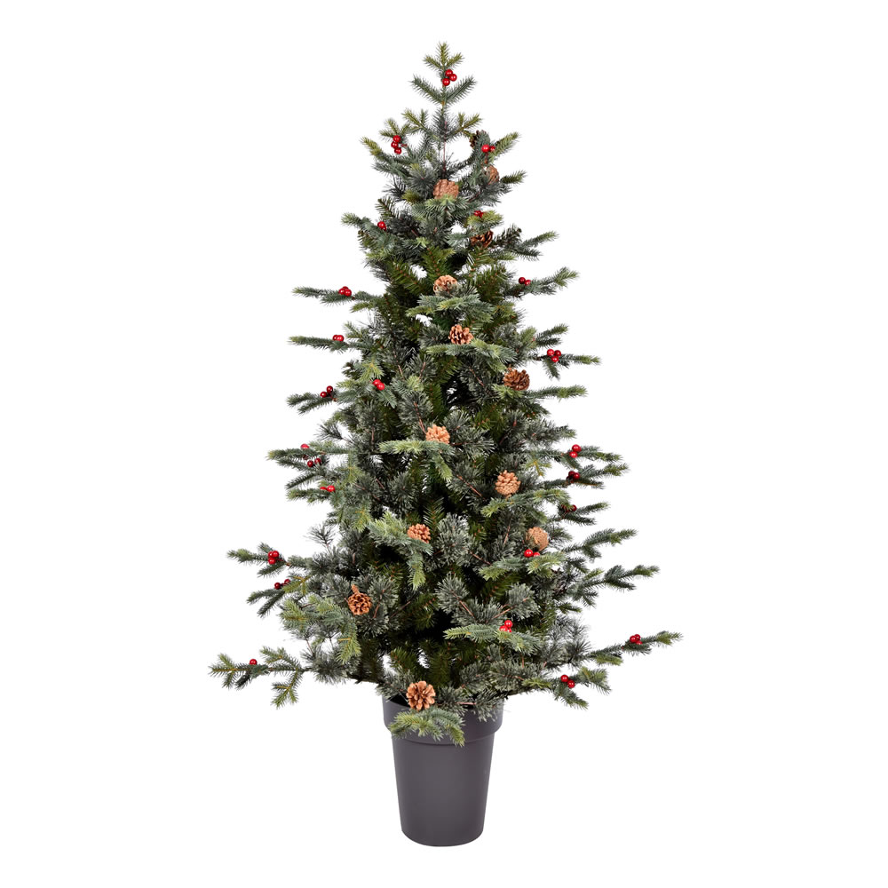 5 Foot Timberline Pine Potted Artificial Christmas Tree Unlit