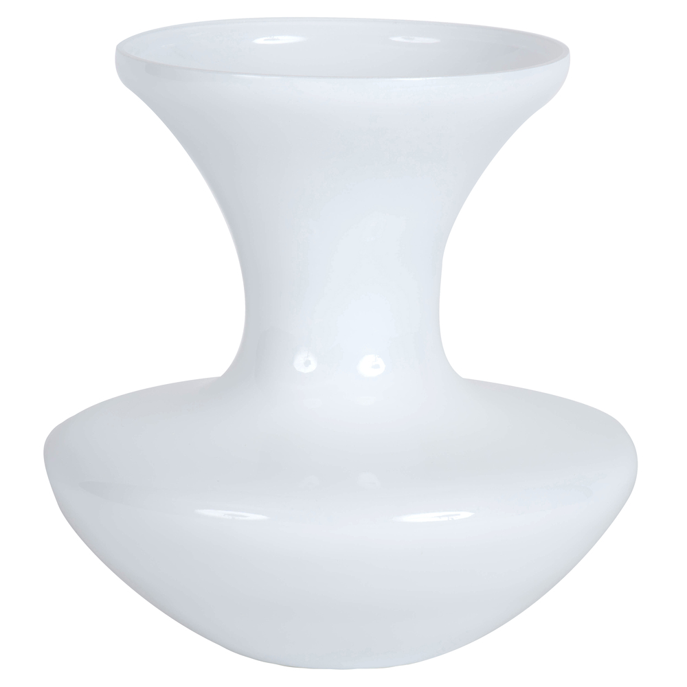 9 Inch White Gourd Glass Container