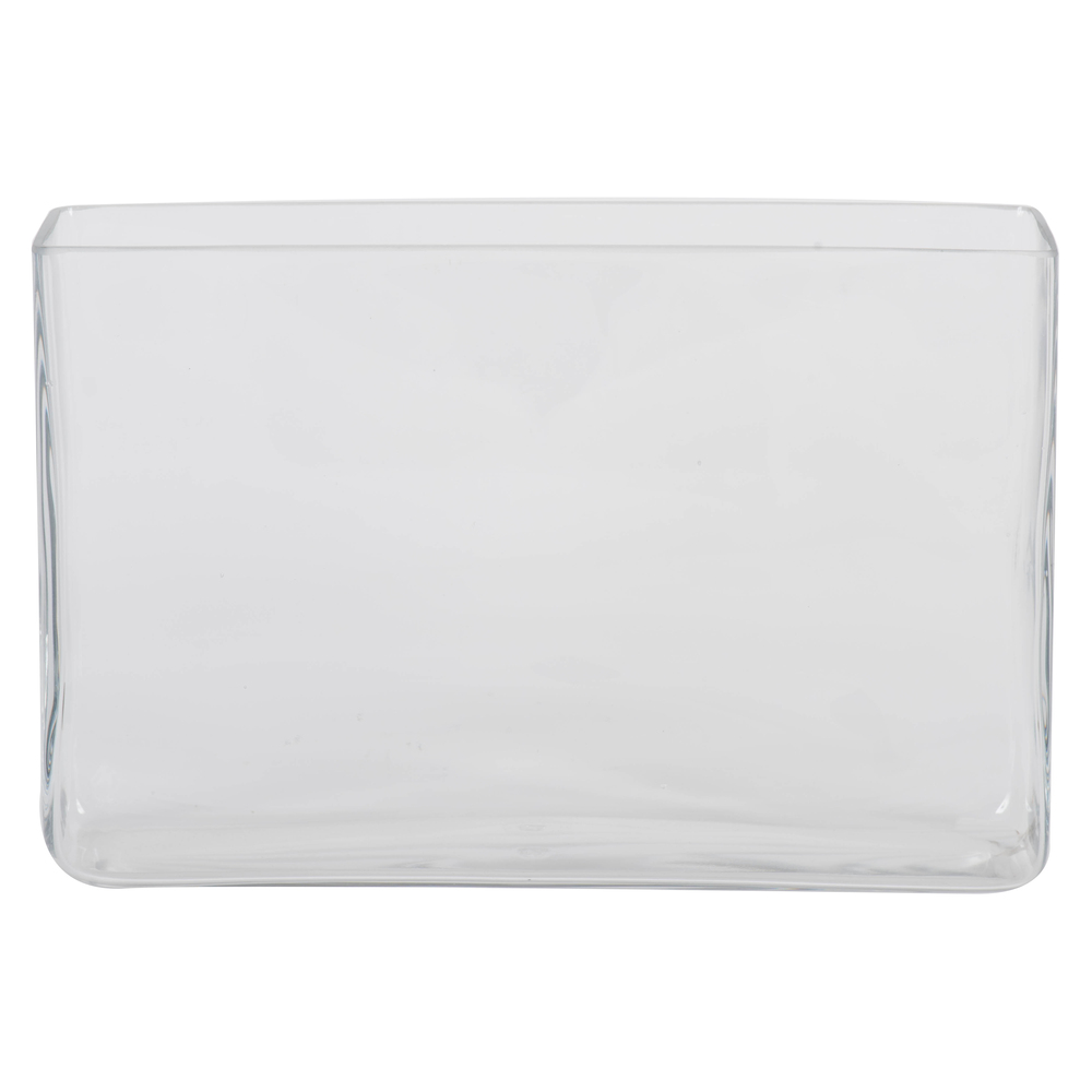 7 Inch Clear Rectangle Glass Container