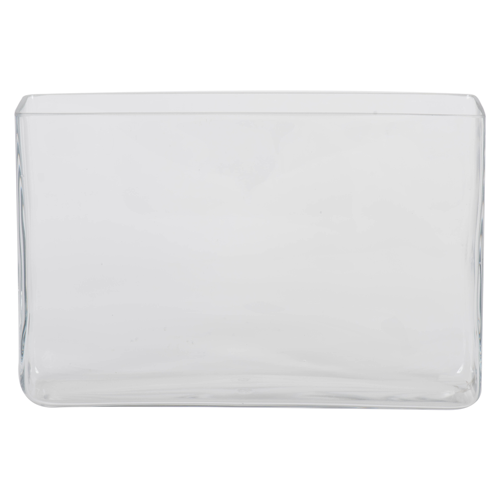 7 Inch Clear Rectangle Glass Container
