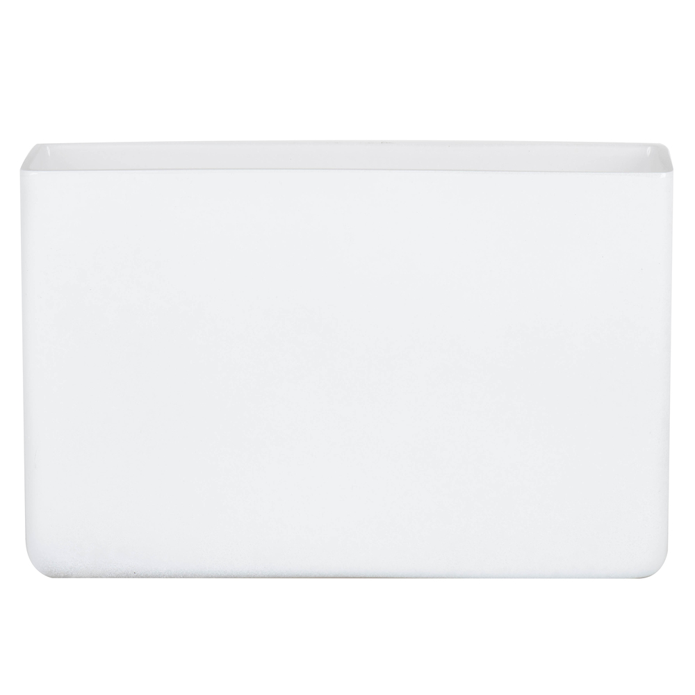 7 Inch White Rectangle Glass Container