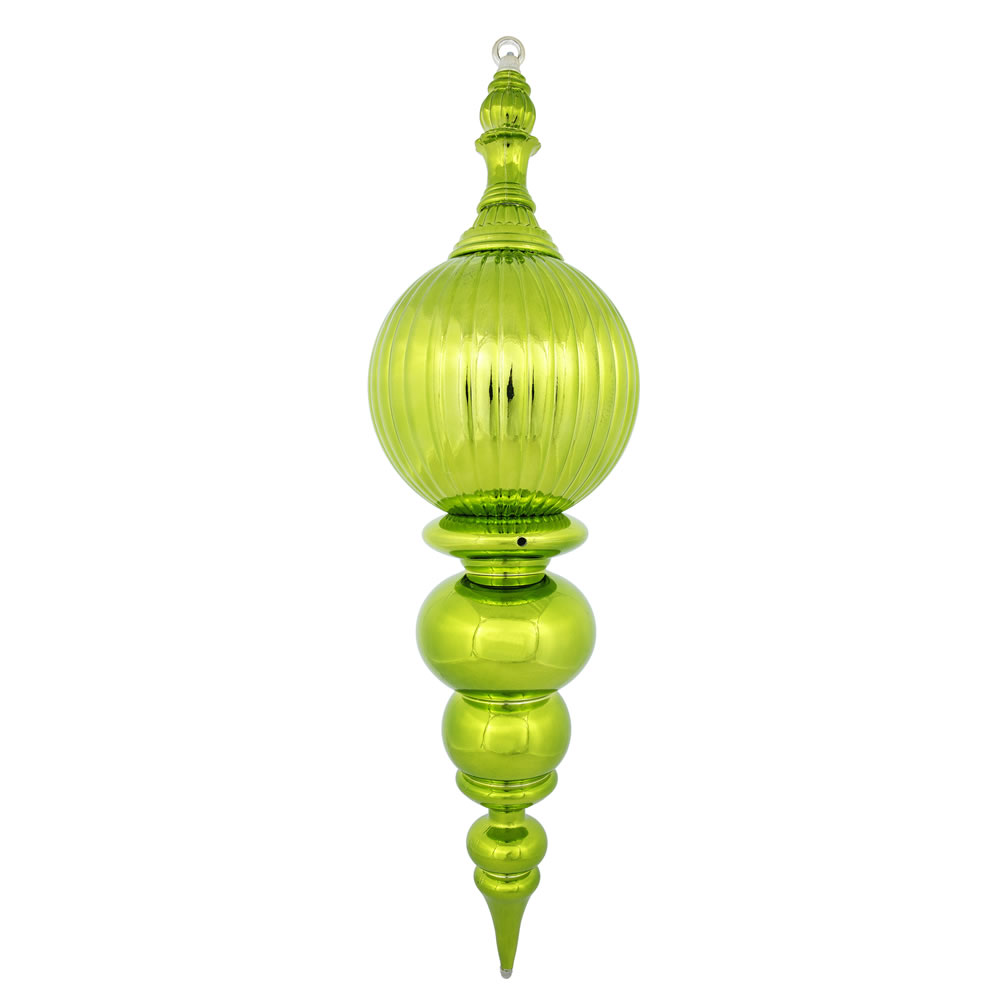 Christmastopia.com 28 Inch Lime Green Shiny Pumpkin Christmas Finial Ornament Shatterproof