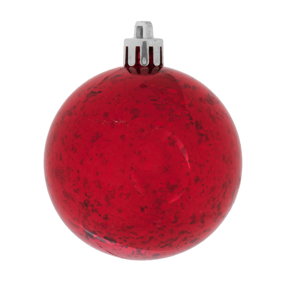 8 Inch Red Shiny Mercury Christmas Ball Ornament