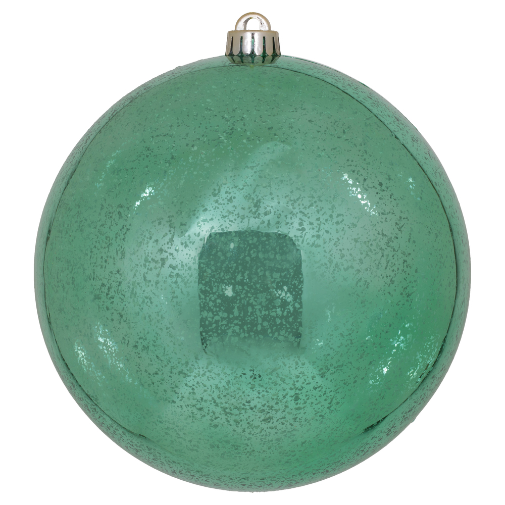 8 Inch Seafoam Green Shiny Mercury Christmas Ball Ornament Shatterproof