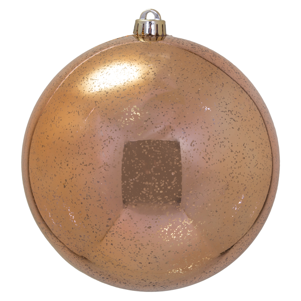 8 Inch Rose Gold Shiny Mercury Christmas Ball Ornament
