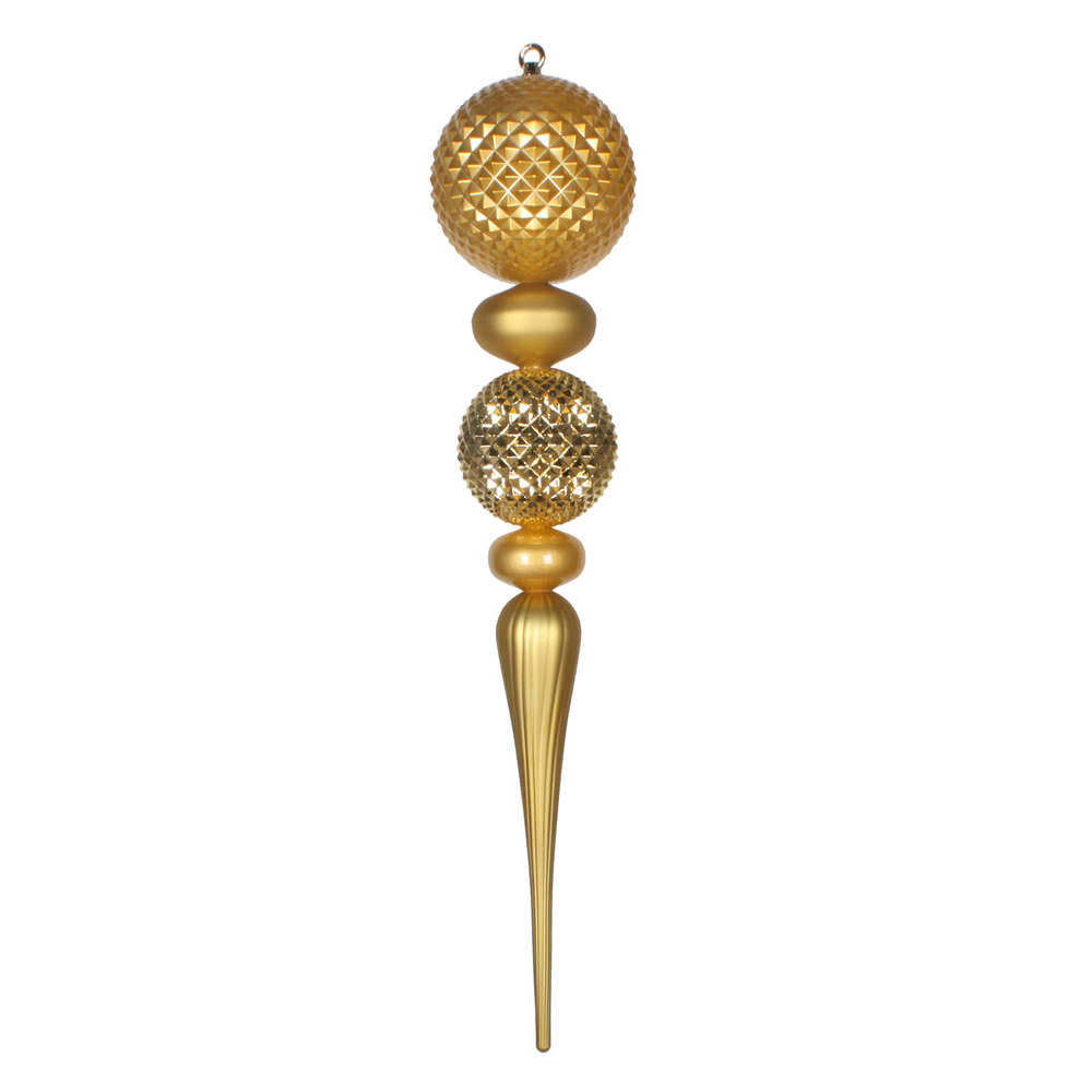 2.75 Foot Gold Durian Candy Matte Finial  Mardi Gras Ornament