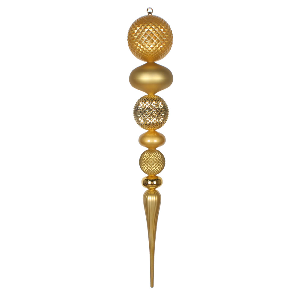 3.5 Foot Gold Durian Candy Matte Finial  Mardi Gras  Ornament