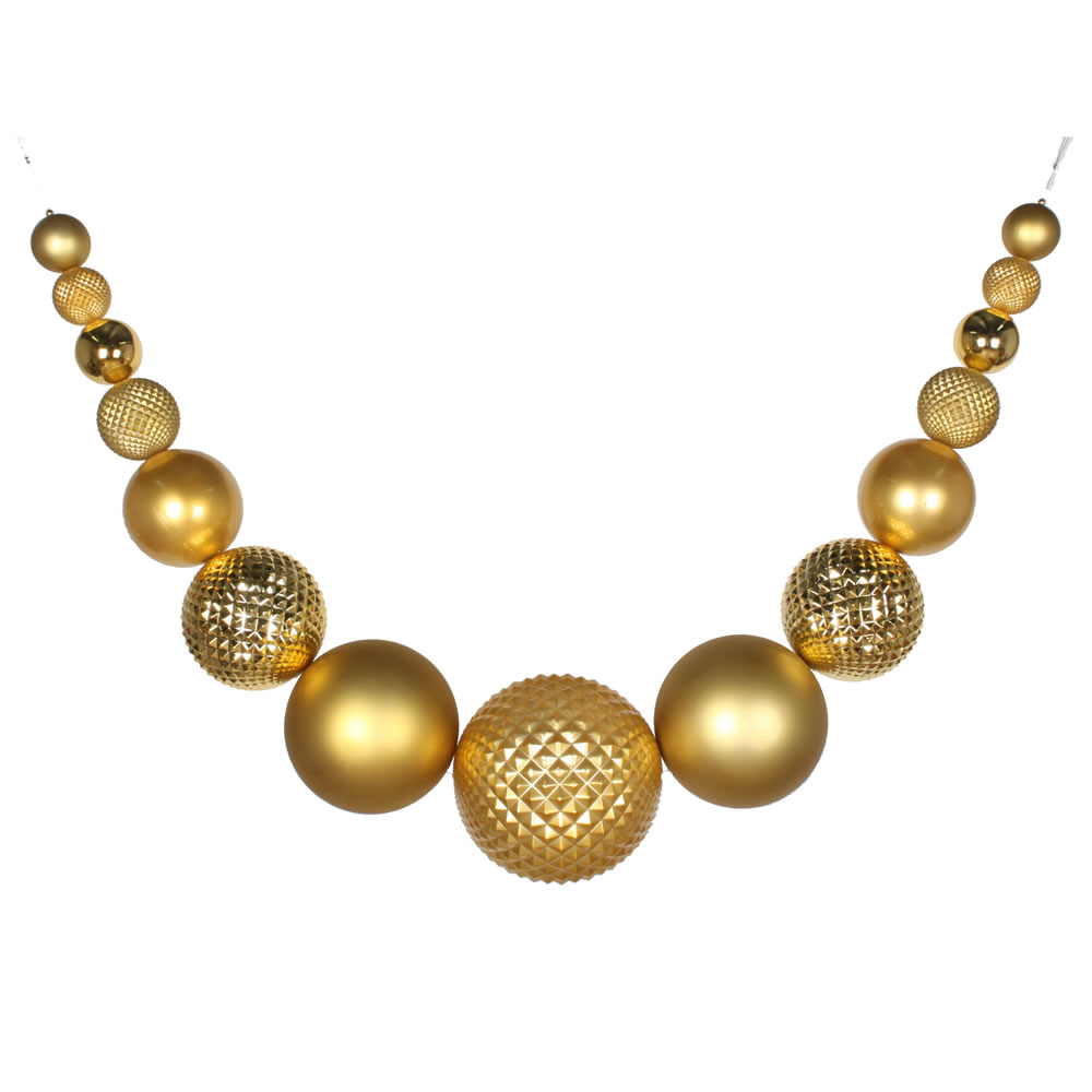6 Foot Gold Candy Matte Durian  Mardi Gras Ornament Swag