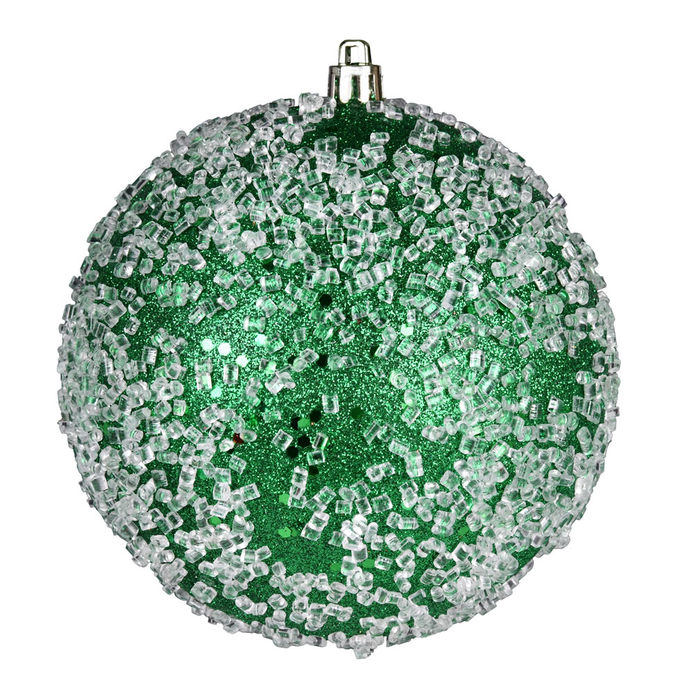 Christmastopia.com 12 Inch Green Glitter Hail Christmas Ball Ornament