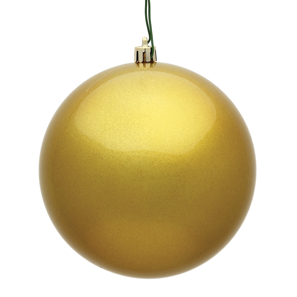 Christmastopia.com 12 Inch Golden Candy Round Christmas Ball Ornament Shatterproof UV