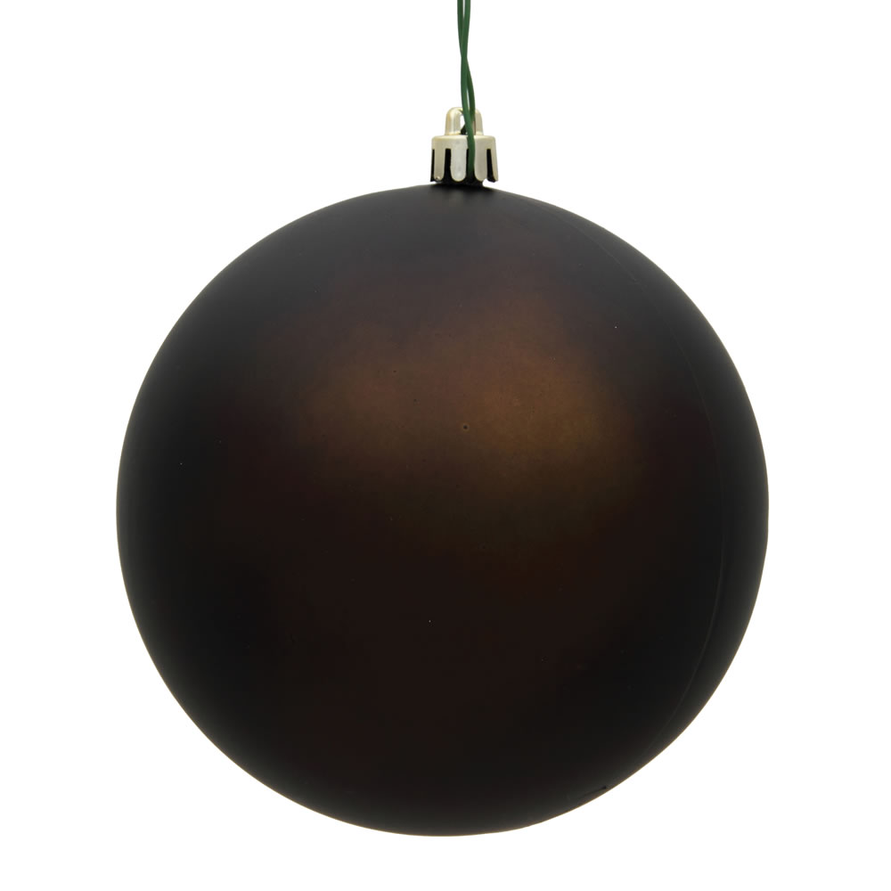 Christmastopia.com 12 Inch Chocolate Brown Matte Round Shatterproof UV Christmas Ball Ornament