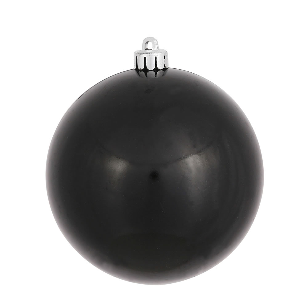 Christmastopia.com 12 Inch Black Candy Round Christmas Ball Ornament Shatterproof UV