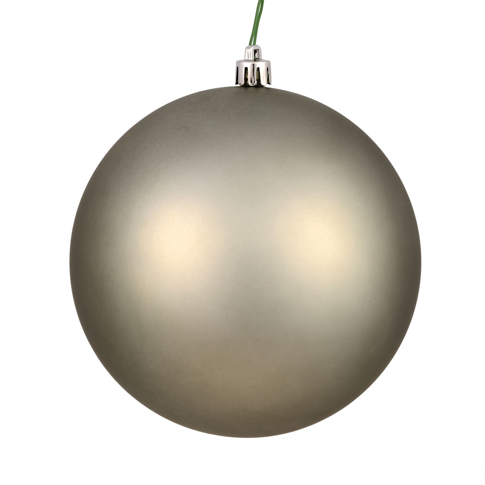 12 Inch Wrought Iron Matte Christmas Ball Ornament with UV Drilled Cap