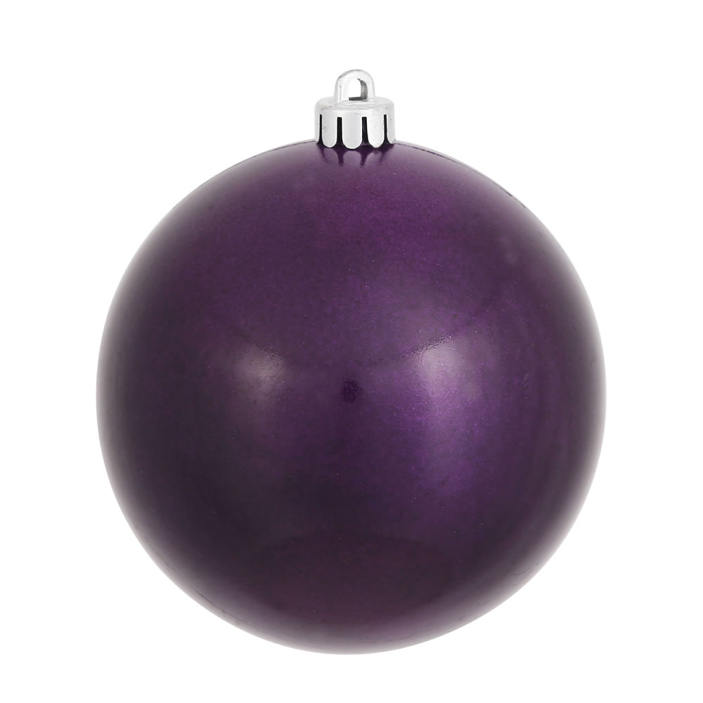 12 Inch Plum Candy Round Christmas Ball Ornament Shatterproof UV