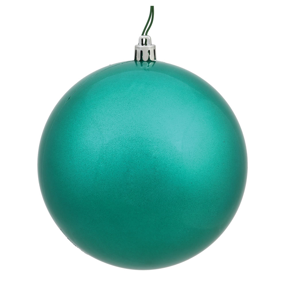 Christmastopia.com 12 Inch Teal Candy Round Christmas Ball Ornament Shatterproof UV