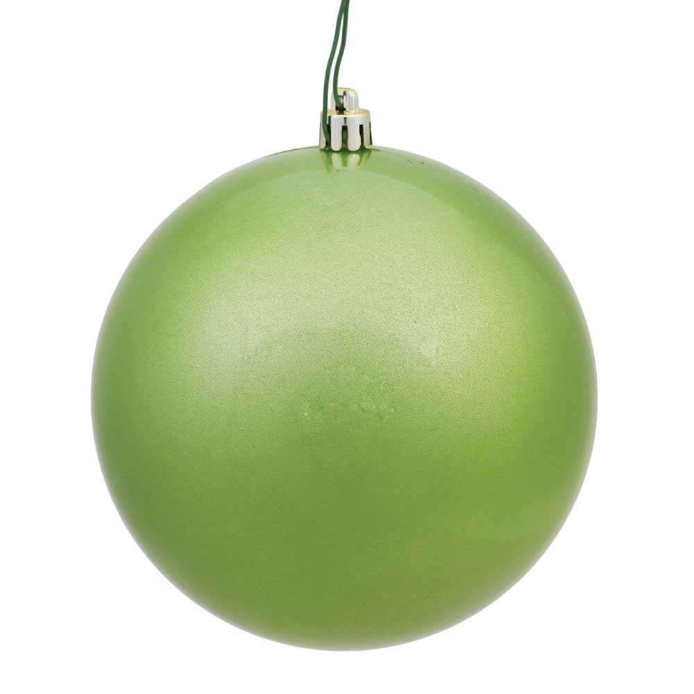 12 Inch Celadon Green Candy Round Christmas Ball Ornament Shatterproof UV