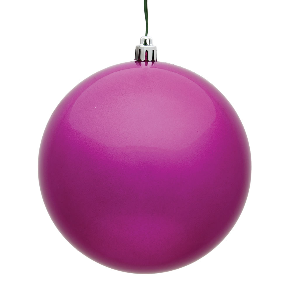 Christmastopia.com 12 Inch Fuchsia Candy Round Christmas Ball Ornament Shatterproof UV