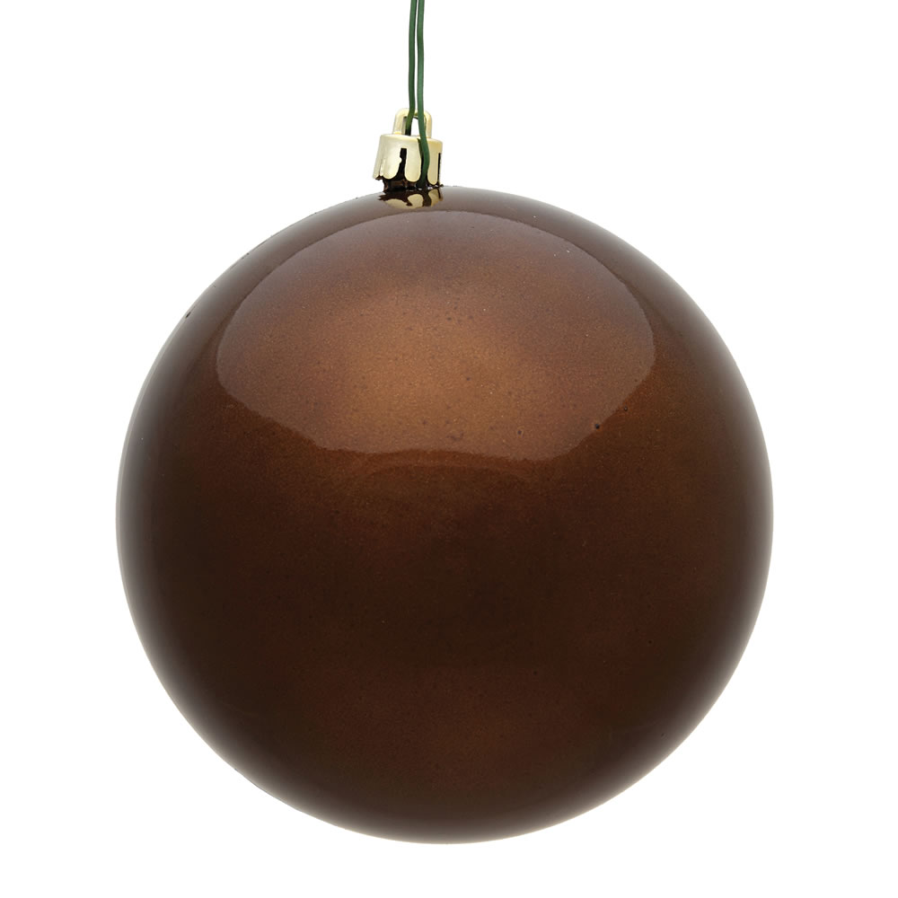 Christmastopia.com 12 Inch Mocha Candy Round Christmas Ball Ornament Shatterproof UV