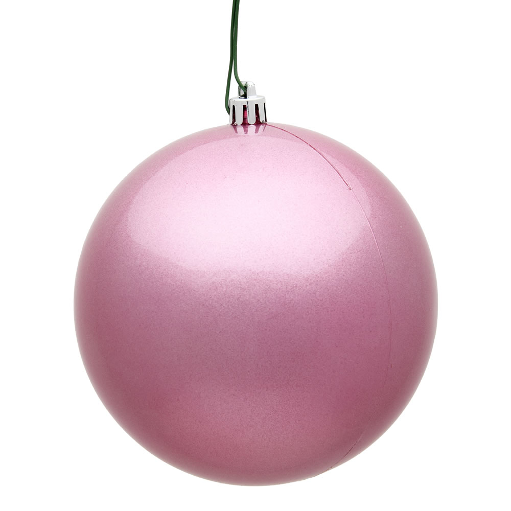 Christmastopia.com 12 Inch Pink Candy Round Christmas Ball Ornament Shatterproof UV