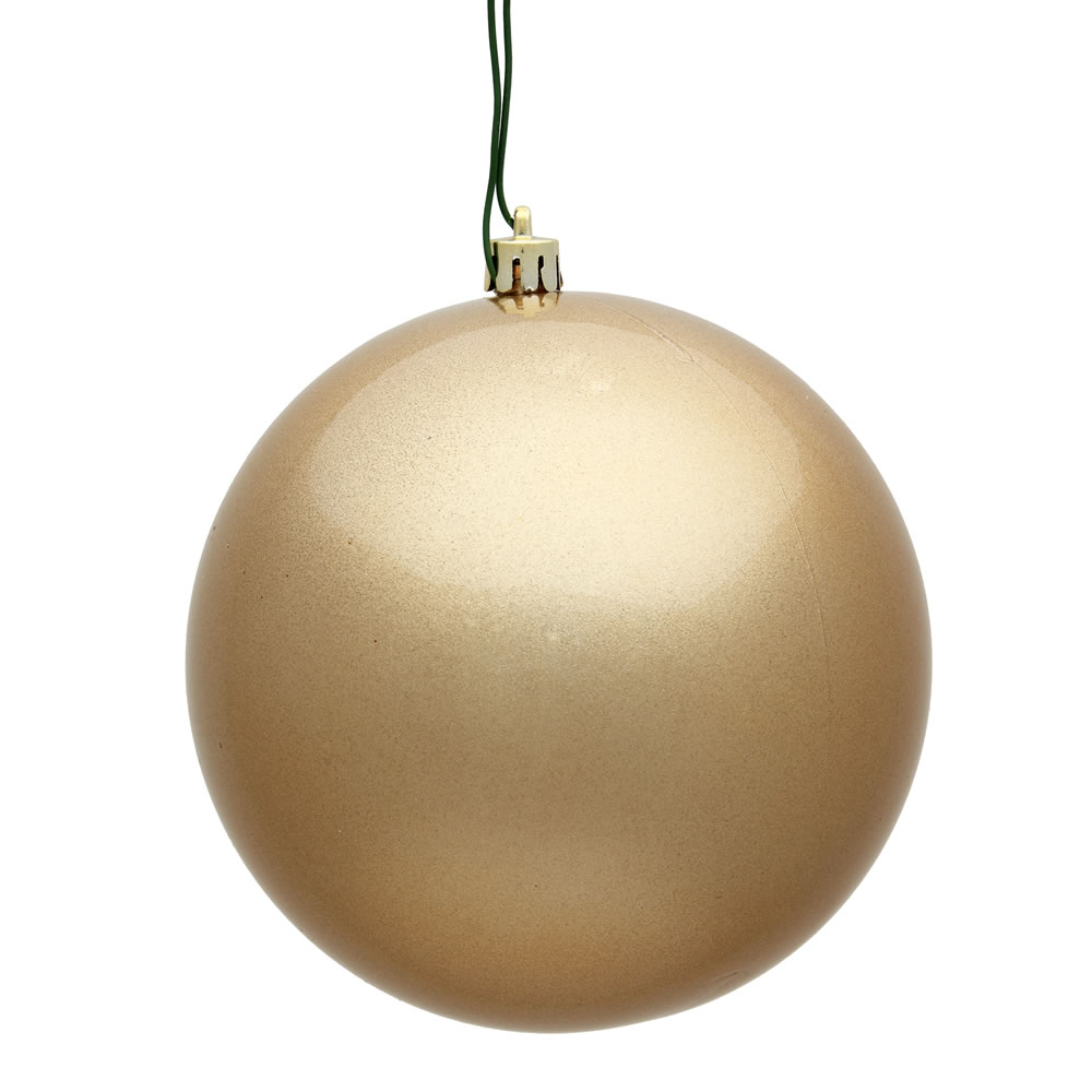 12 Inch Cafe Latte Candy Round Christmas Ball Ornament Shatterproof UV