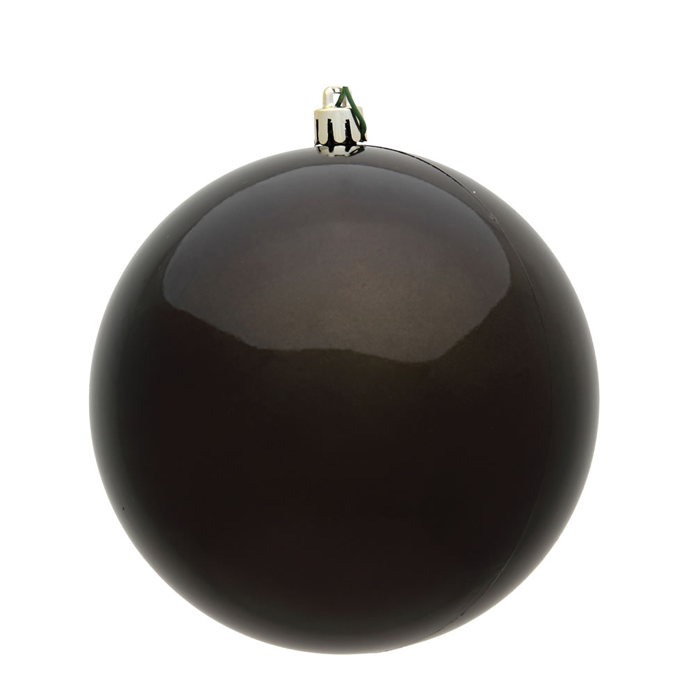 12 Inch Gunmetal Candy Round Christmas Ball Ornament Shatterproof UV
