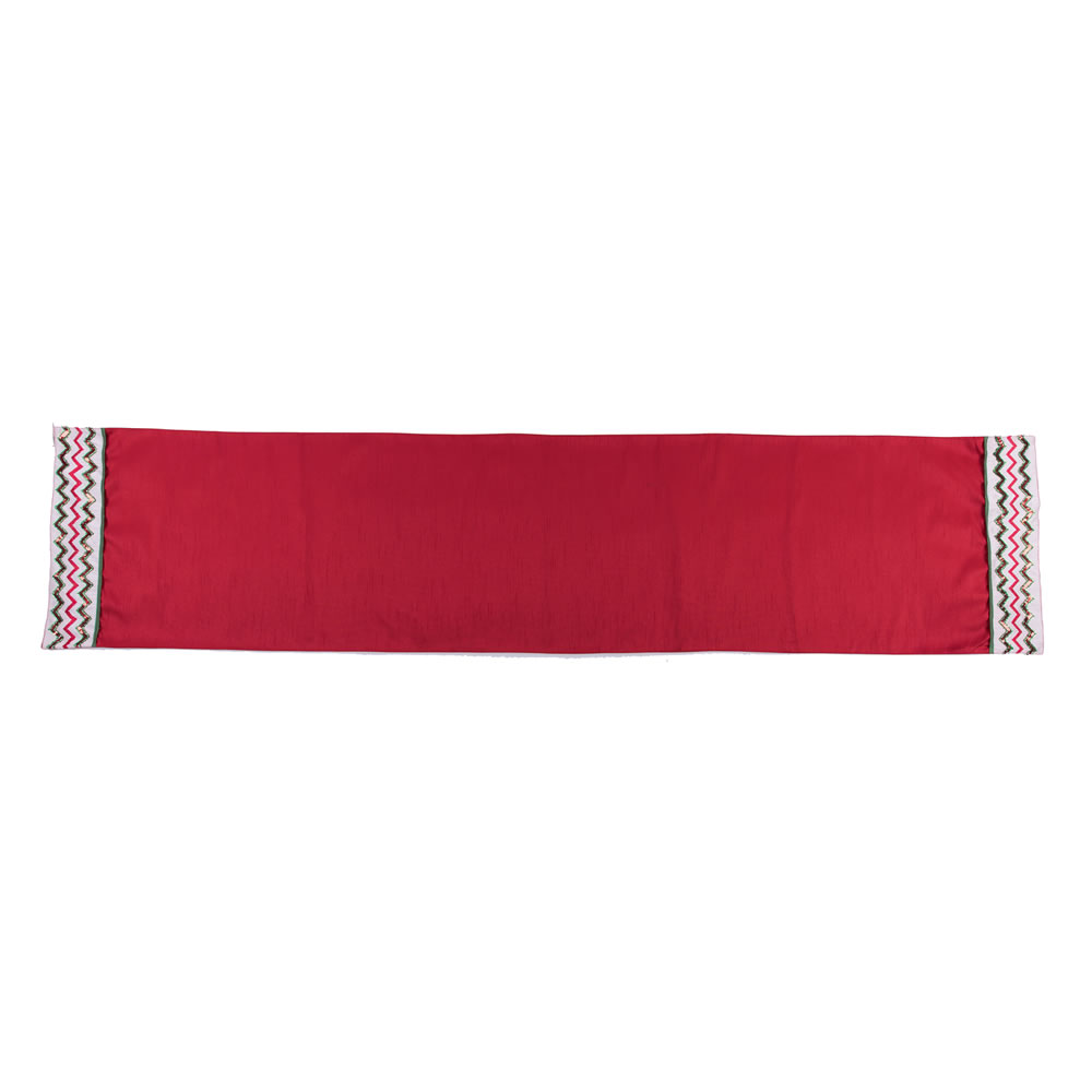 Red Sequin Chevron Decorative Christmas Table Runner