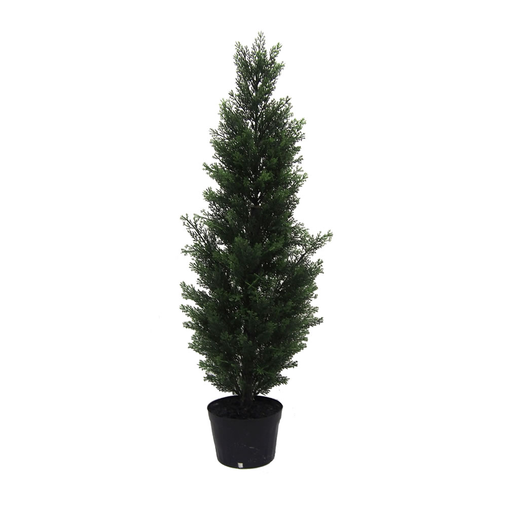 Christmastopia.com 3 Foot Green Cedar Artificial Potted Christmas Tree Unlit