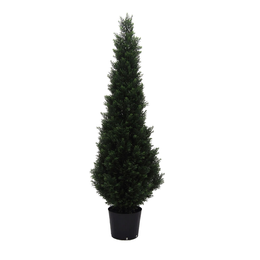 5 Foot Green Cedar Artificial Potted Christmas Tree Unlit
