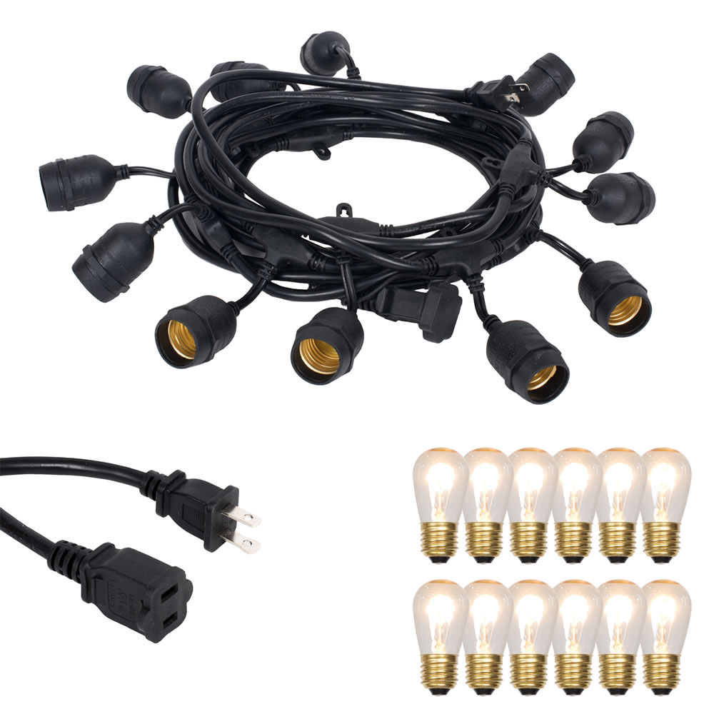 Christmastopia.com 12 Incandescent S14 Clear Patio Light Set