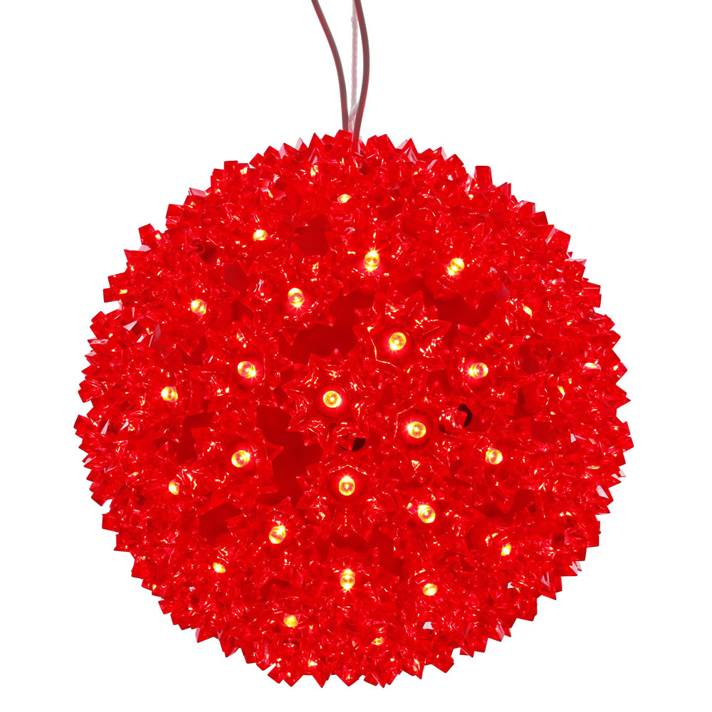 6 Inch LED Red Starlight Sphere 50 LED Red Lights
