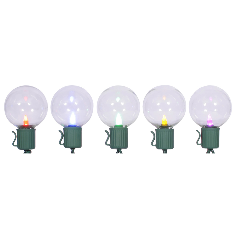 Christmastopia.com 10 LED Multi Color 40 Globe Lights Green Wire