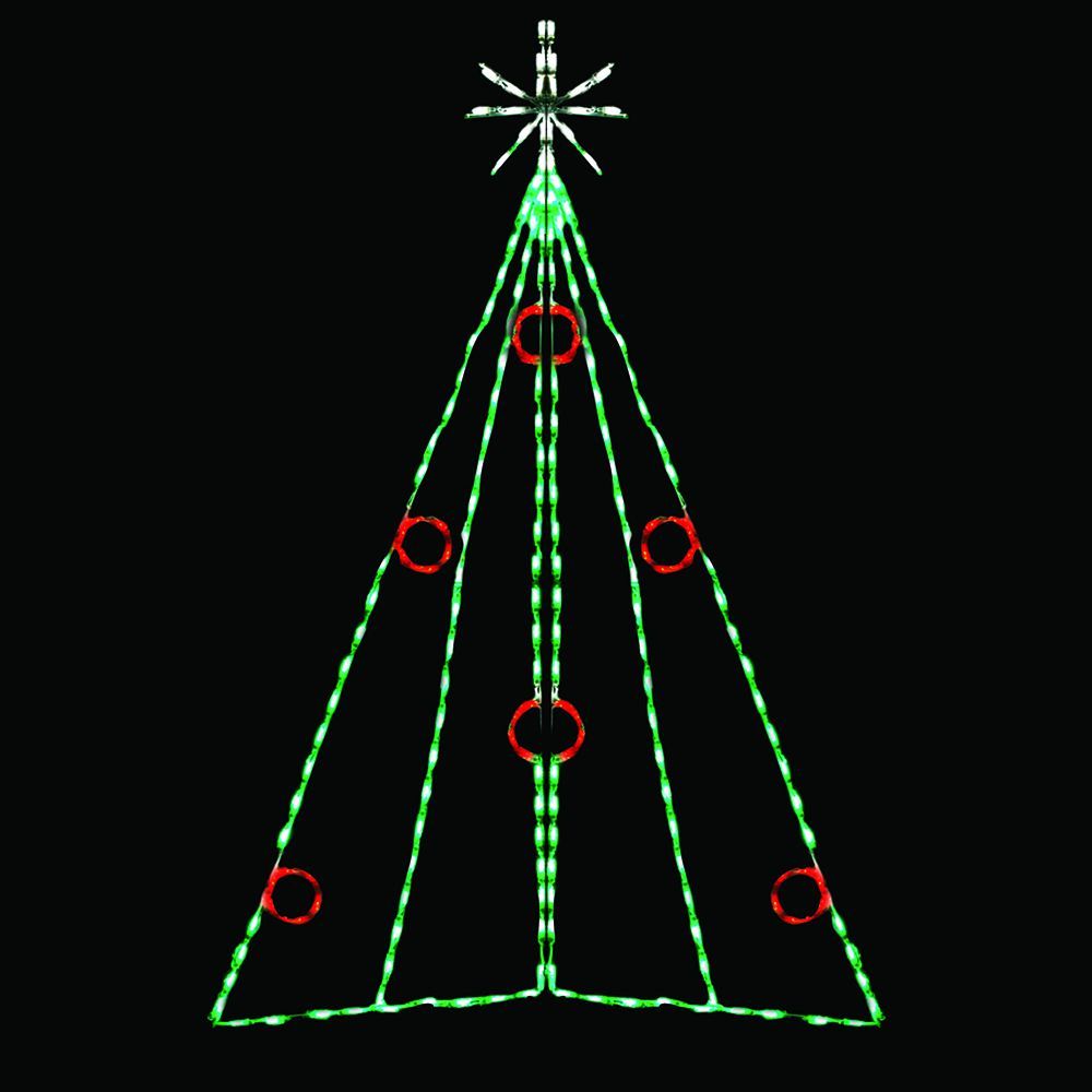 Christmas Tree With Berries LED Lighted Outdoor Lawn Decoration