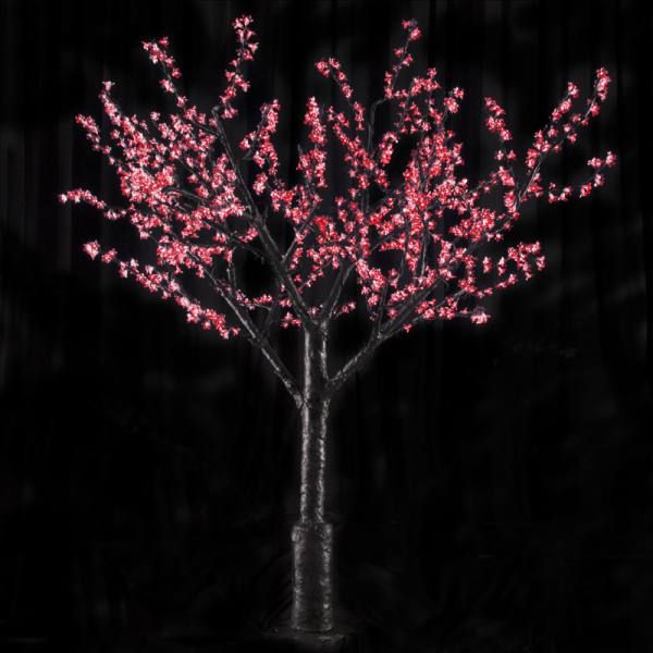 8 Foot Cherry Blossom Tree Red LED Lighted Outdoor Christmas Decoration
