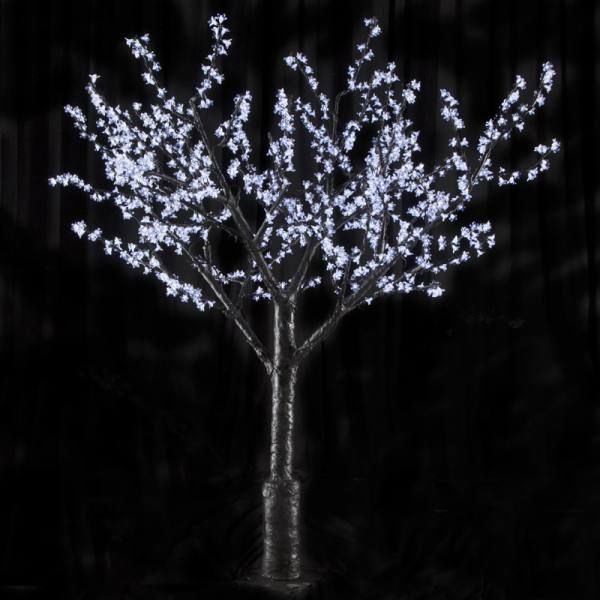 8 Foot Cherry Blossom Tree White LED Lighted Outdoor Christmas Decoration