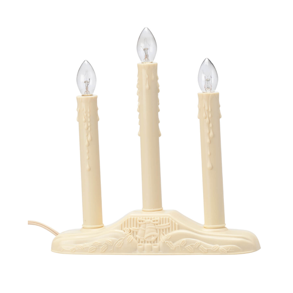 3 C7 Ivory Candolier Christmas Window Candle Lamp