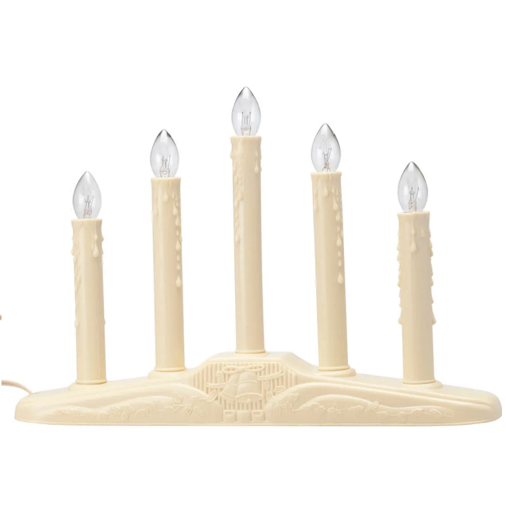 Christmastopia.com 5 C7 Ivory Candolier Christmas Window Candle Lamp