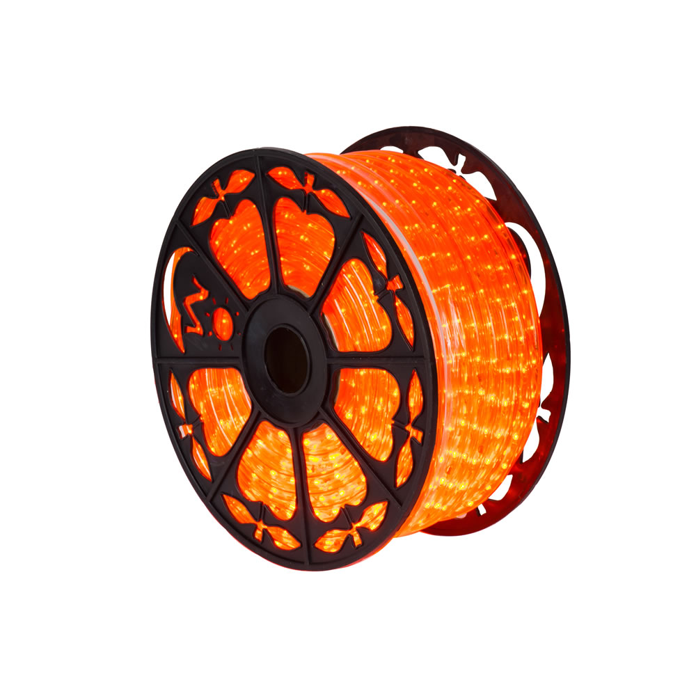 150 Foot Orange LED Halloween Rope Light Spool