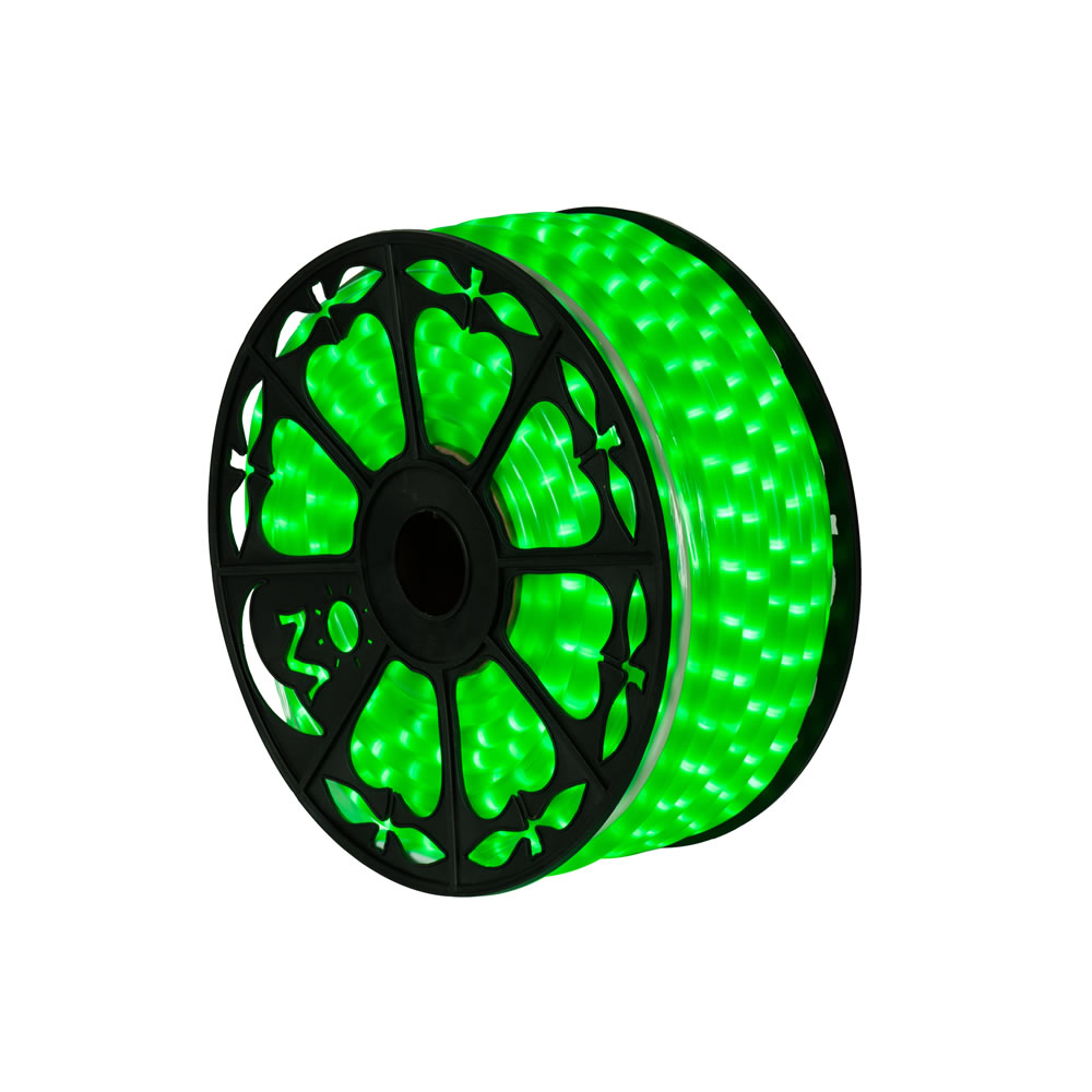 150 Foot Fluorescent Green LED Mardi Gras Rope Light