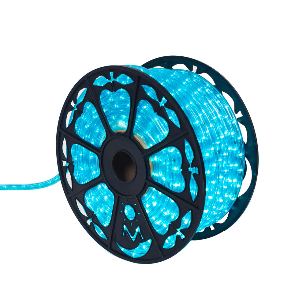 150 Foot Fluorescent Turquoise LED Rope Light Spool​