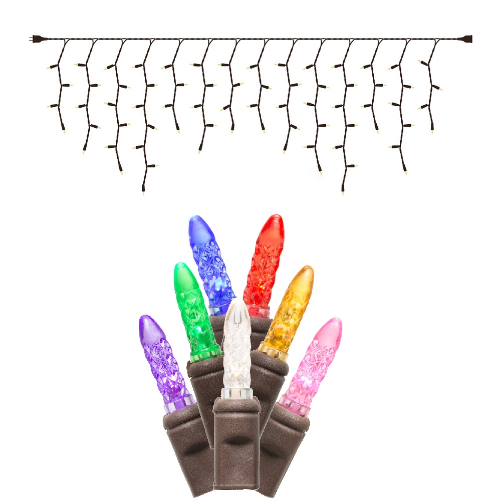 Christmastopia.com 70 Light LED M5 Multi Color Christmas Icicle Light Set