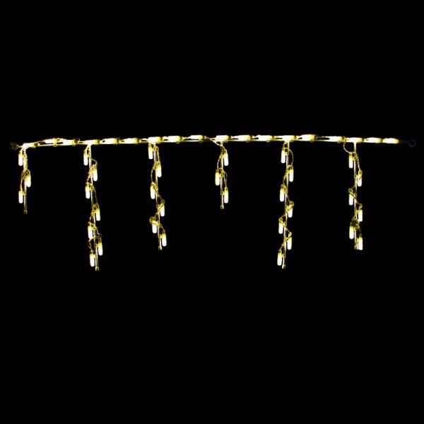 Steel Icicle Freestyle Linkable Warm White Color LED Lighted Outdoor Christmas Decoration Set Of 12