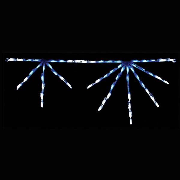 Starburst Linkable Blue And White Color LED Lighted Outdoor Christmas Decoration Set Of 12