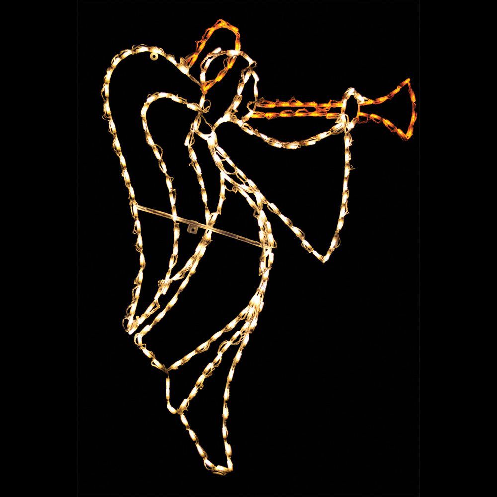 Angel Facing Right Warm White LED Lighted Outdoor Christmas Nativity Decoration