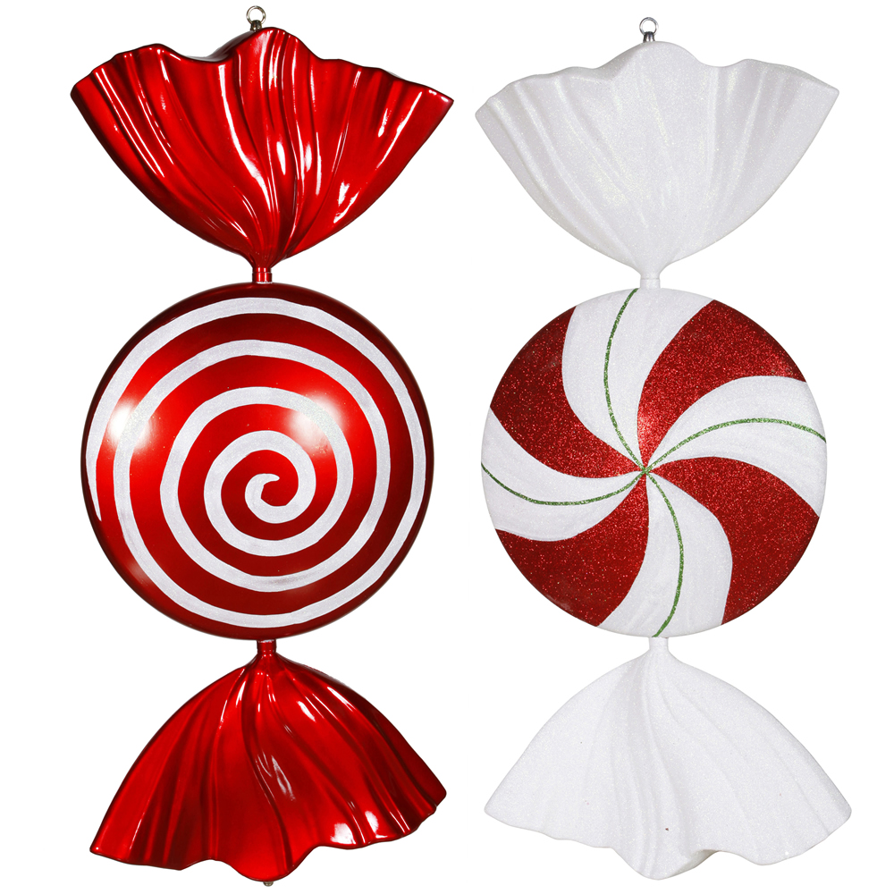18 Inch Peppermint Red White Green Candy Christmas Ornament